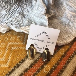 Vintage metallic stunning clip-on earrings